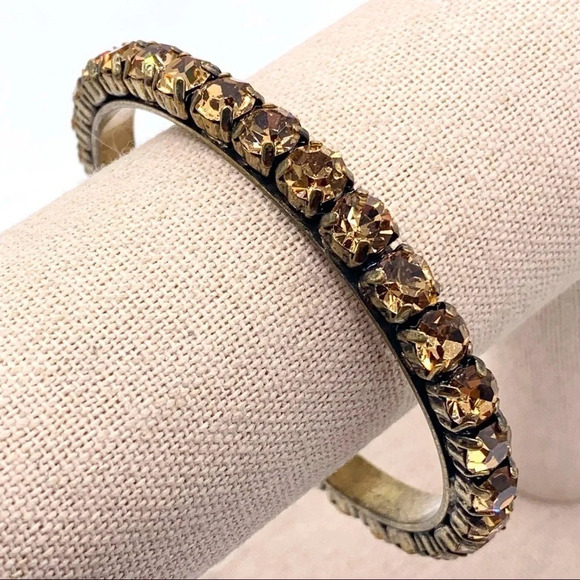 J. Crew Jewelry - J. Crew Peach Crystal Cuff Bracelet
